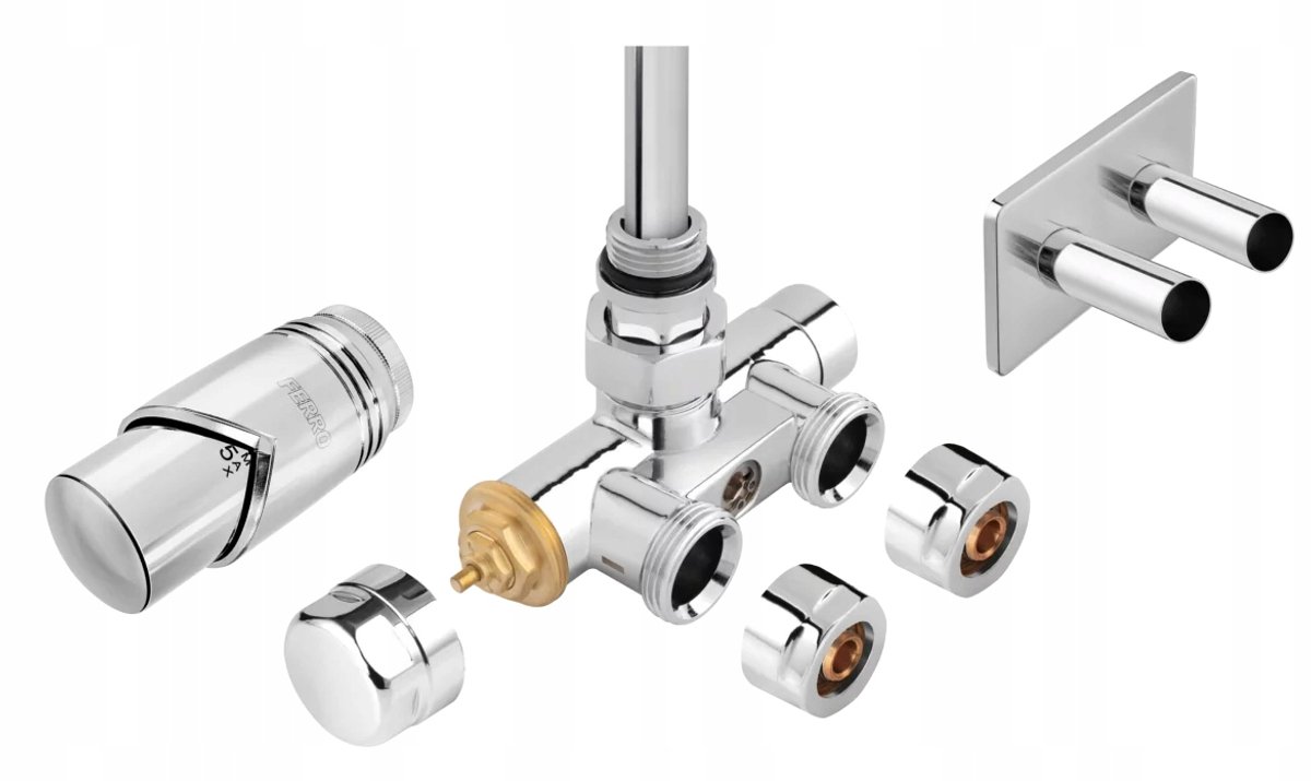 Ferro Thermostatische Set Hoek, Chroom, Inclusief Inbouwdeel ZTT30CR