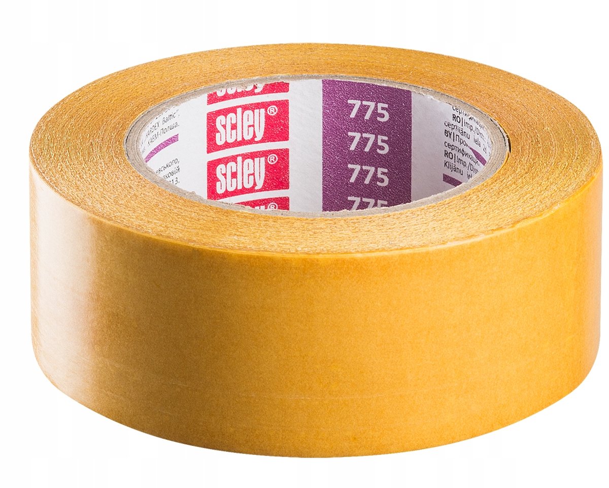 Scley Series 775 versterkte dubbelzijdige tape 48 mm x 25 m