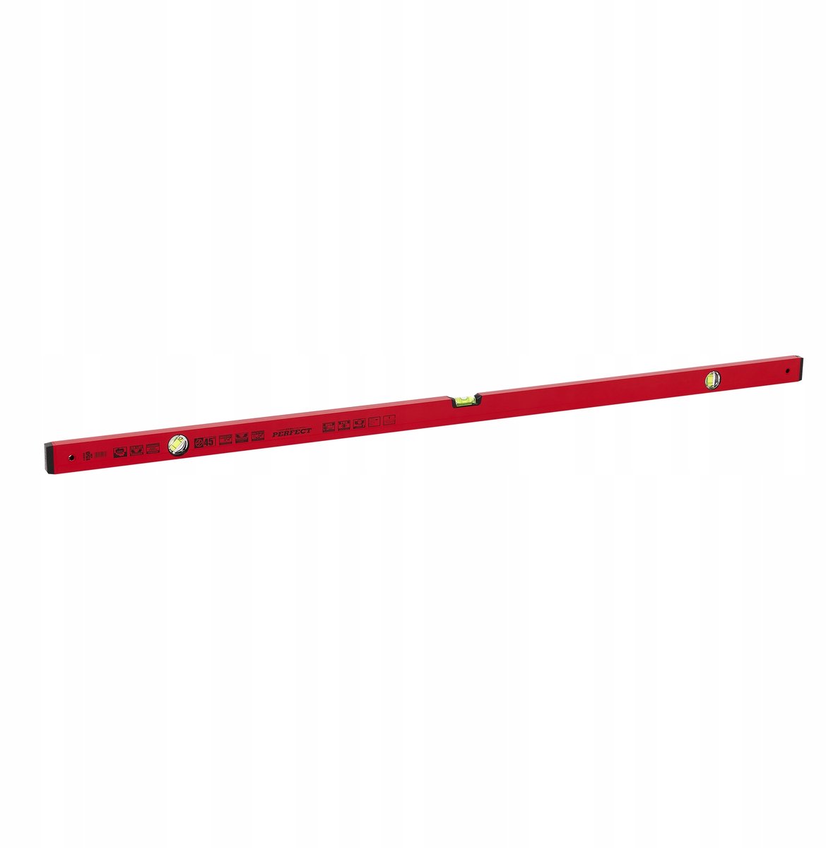 Stalco Aluminium Waterpas 150cm Rood - Nauwkeurig & 45° Hoek