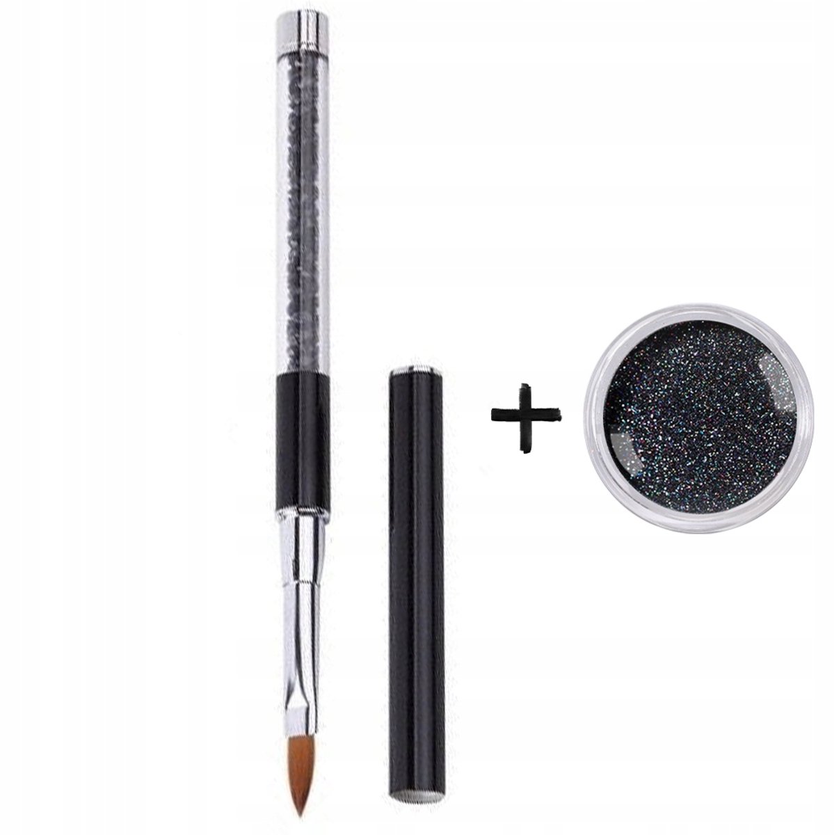 Acryl Penseel #2 met Kristallen Handvat - Professioneel Nail Art Gereedschap