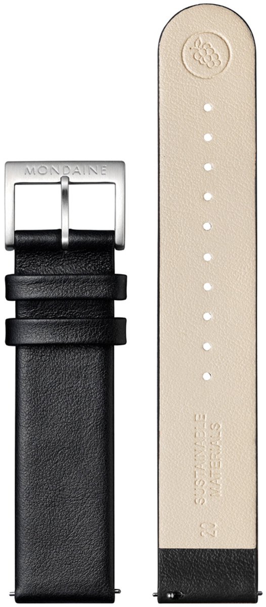 MD Band 20mm Zwart Vegan Druif