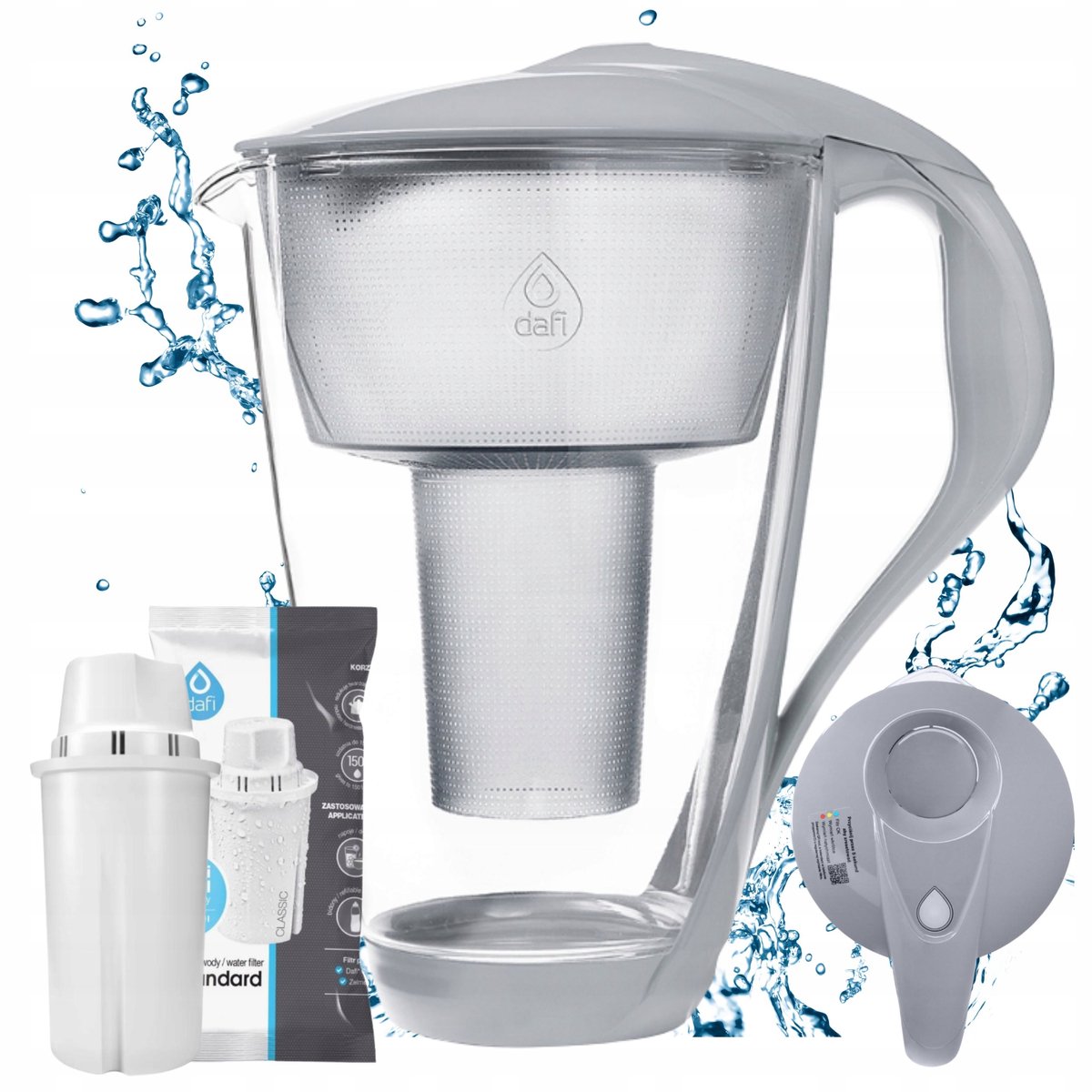 Dafi Glazen Waterfilterkan 2L met LED Indicator - Schoon Water