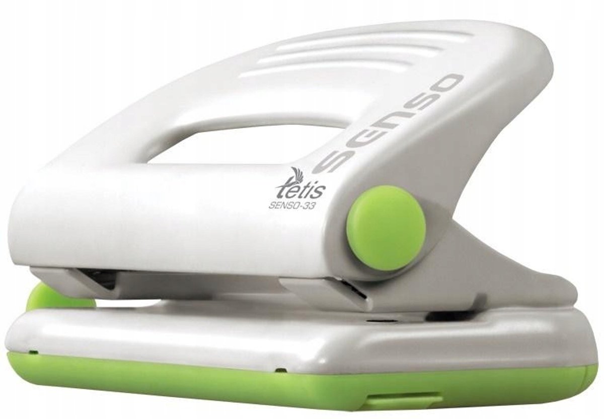 Groene Metalen Perforator voor 10 Vel - Duurzaam Kantooraccessoire