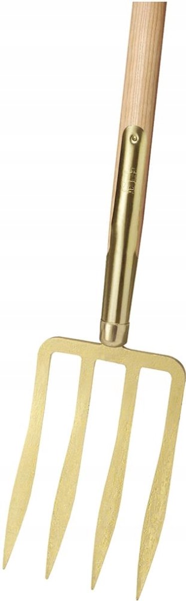 IDEAL 4-tands tuinvork met essenhouten staal, 85 cm