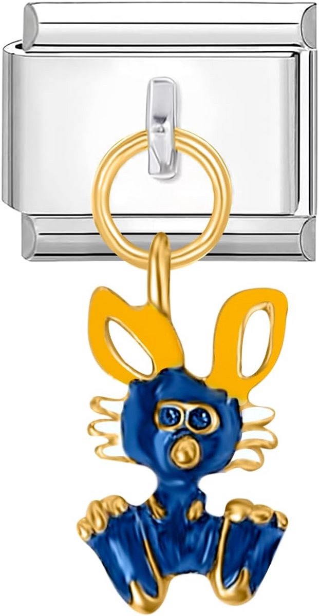 9mm Italiaanse Schakel Bedel Module Roestvrij Staal Konijn voor Charms Armbanden