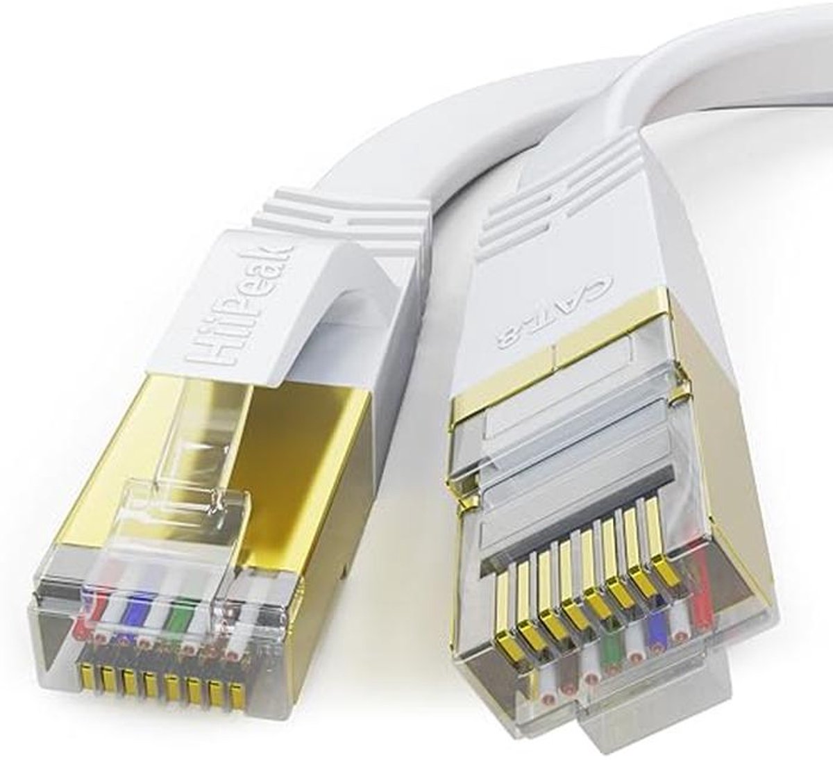Platte Ethernet Kabel Cat 8 - 40 Gbps Netwerkkabel Rj45 voor Thuis en Kantoor