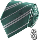 Deluxe Harry Potter™ Zwadderich stropdas met pin - Verkleedattribuut