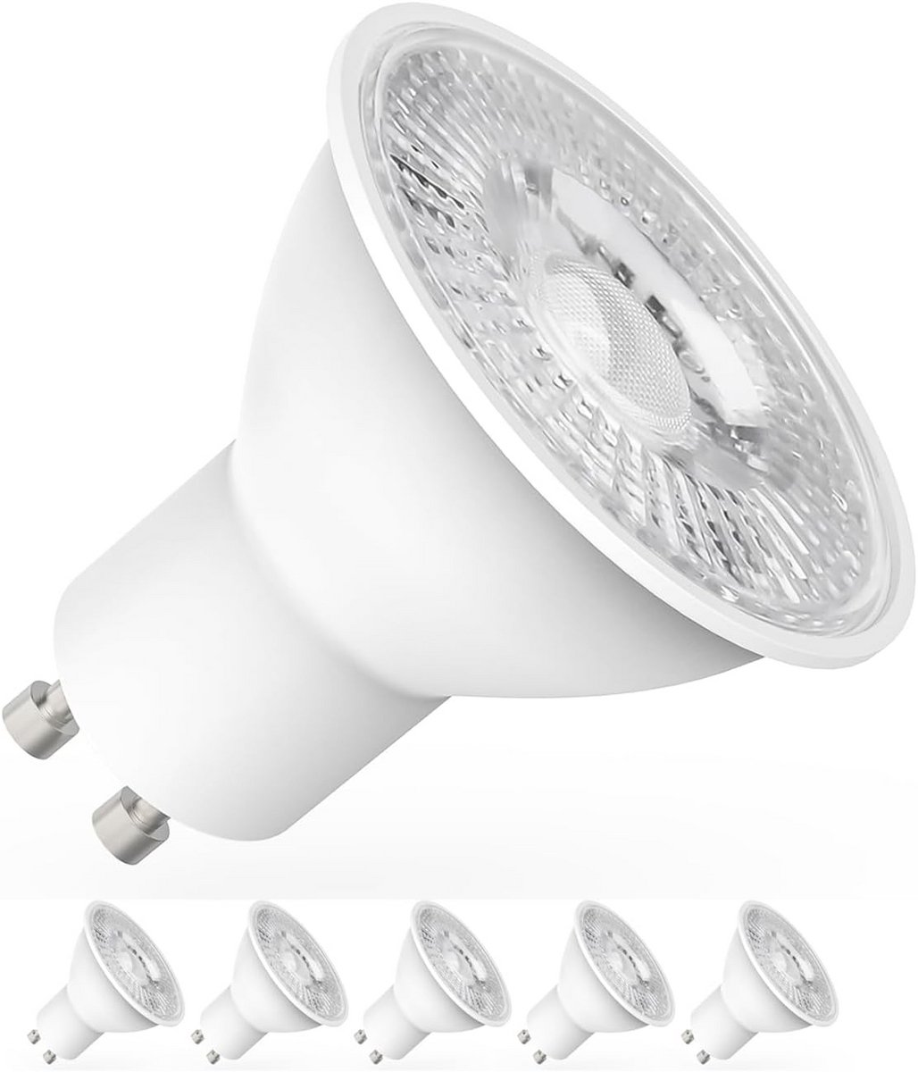 Energy-efficient GU10 LED Lamp - 5 Pack - 5W - 3000K Warm White Light - Long Lifespan