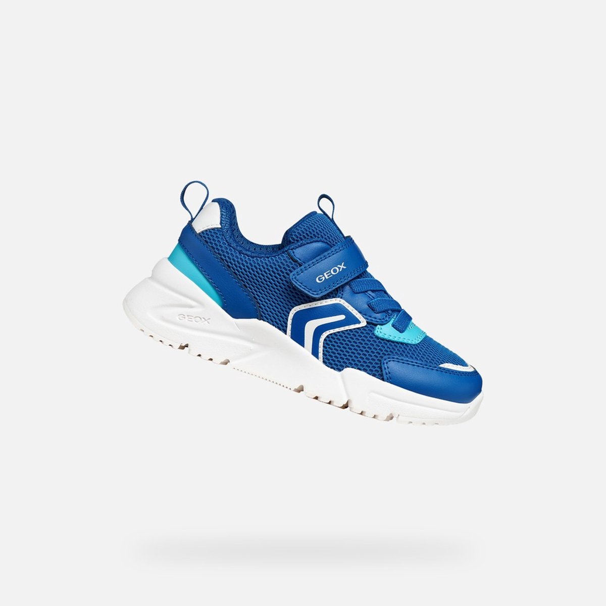 GEOX LOFTUS JONGENS Sneakers - KONINGSBLAUW/LICHTBLAUW - Maat 35