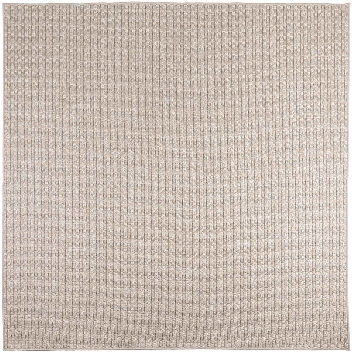 vidaXL Vloerkleden - Vierkant - FARO - Crème - 120 - x - 120 - cm - Polyester