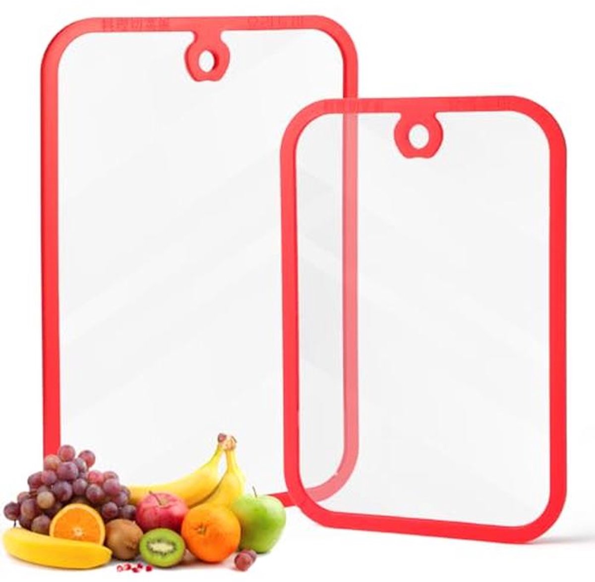 Glazen snijplanken set voor keuken - Antislip, vaatwasmachinebestendig en krasbestendig
