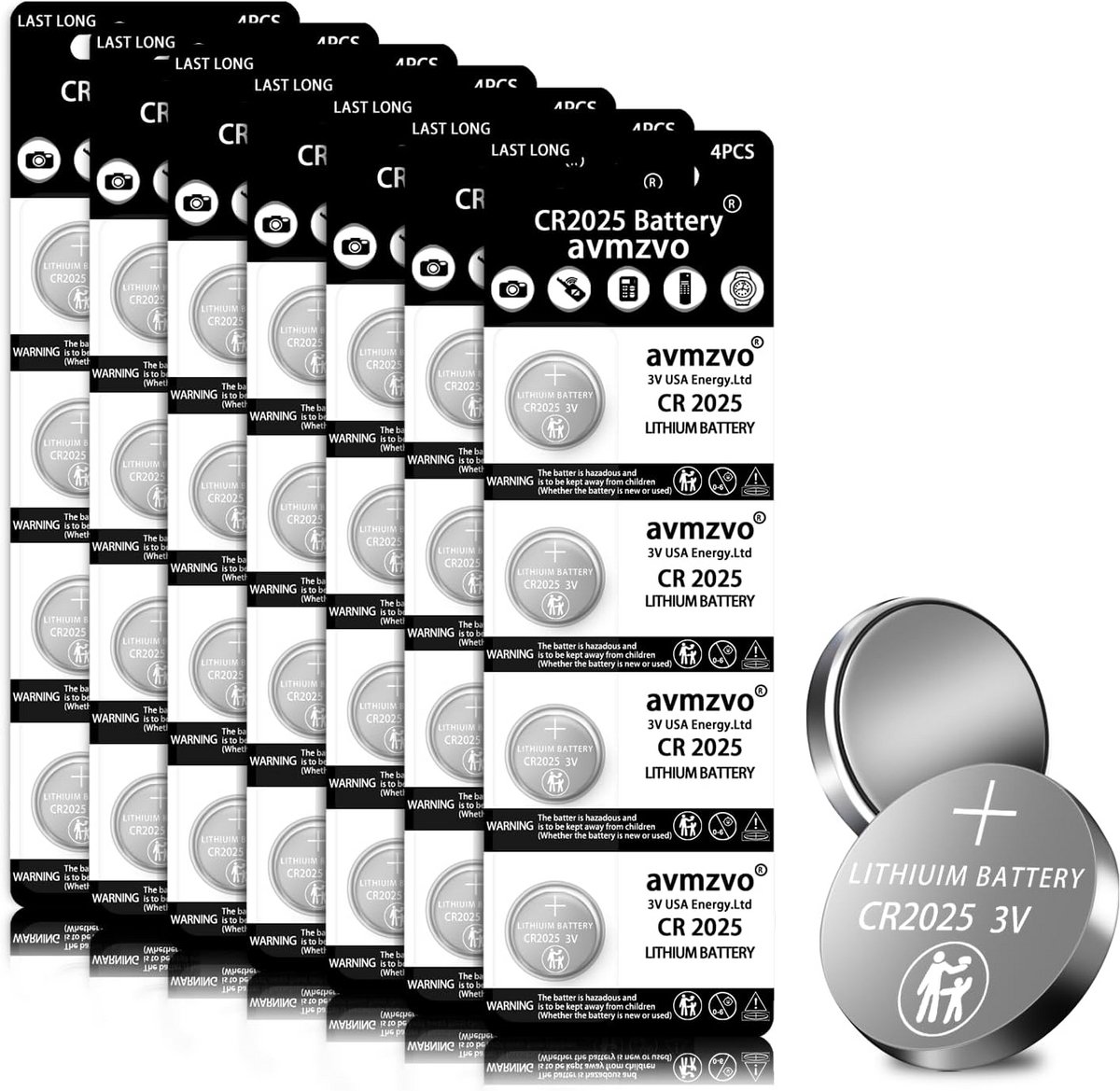 CR2025 Lithium Knoopcelbatterij 3V - 24 Stuks