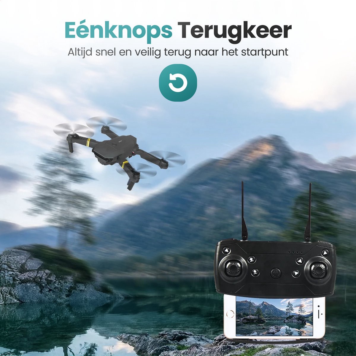 Golermo Opvouwbare WiFi Drone 1080P HD thumbnail 5