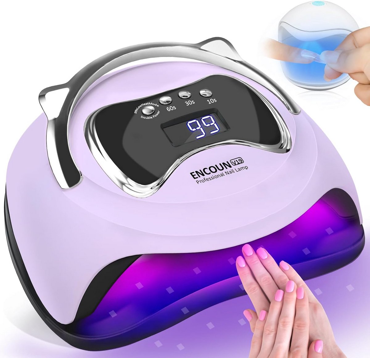 Draagbare UV-Gelnagellamp 180W - Professionele Mini Nagellamp met Automatische Sensor