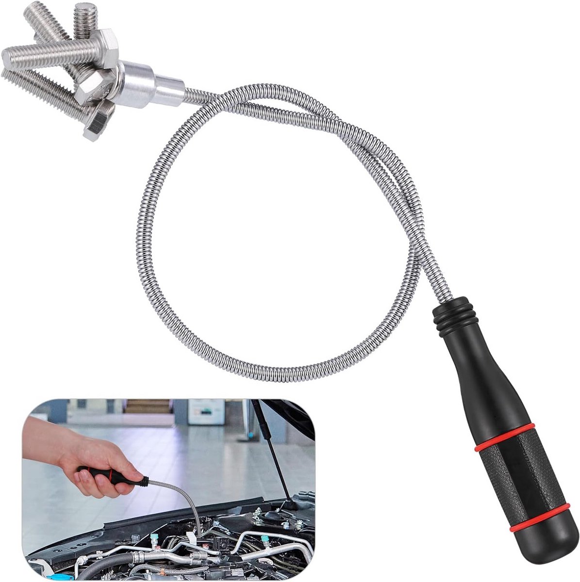 Flexibele Magnetische Pickup Tool - 60CM met Antislip Handvat en Sterke Magneet
