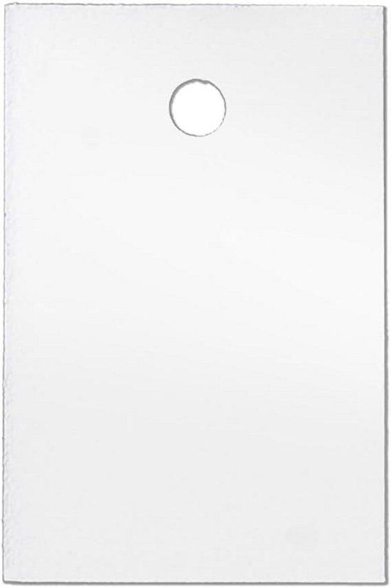 POKORNYS - 300 blanco prijsetiketten met draad (25 x 39 mm) wit I etiketten om te beschrijven, prijskaarten van karton met katoendraad, hanger, hanglabel en cadeaulabels voor kleding enz
