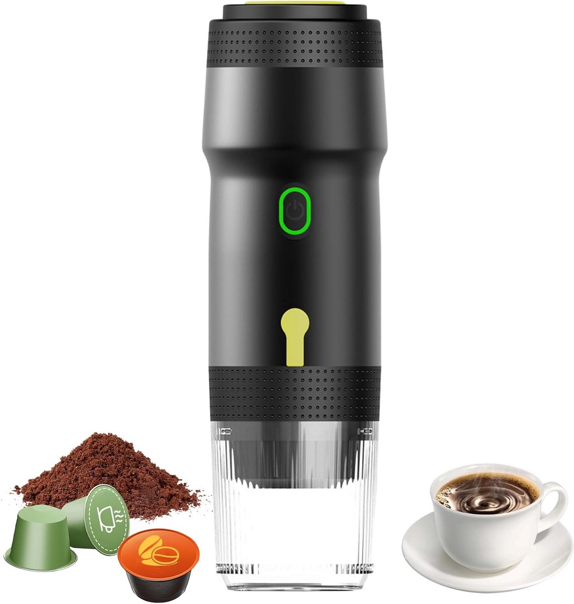 Draagbare Espressoapparaat - 3-in-1 Koffiemaker voor Onderweg, Camping en Reizen