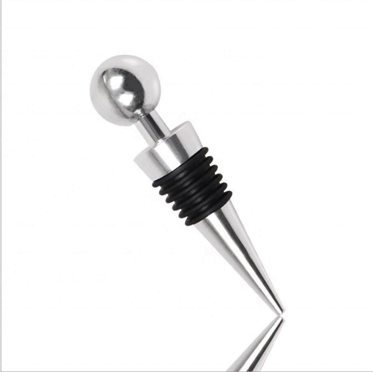 10x Wijnstopper - Vacuüm sealer - Wijnfles afsluiter - Wijndop - Wijnfles stop - Zilverkleurig - Jonyx