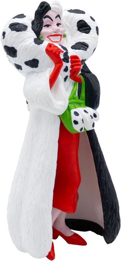 Bullyland 12512 – Speelfiguur en verzamelfiguur Cruella de Vil uit 101 Dalmatiërs – ca. 10 cm – levensecht en detailrijk vormgegeven – ideaal als taartfiguur en klein cadeautje voor kinderen vanaf 3 jaar.
