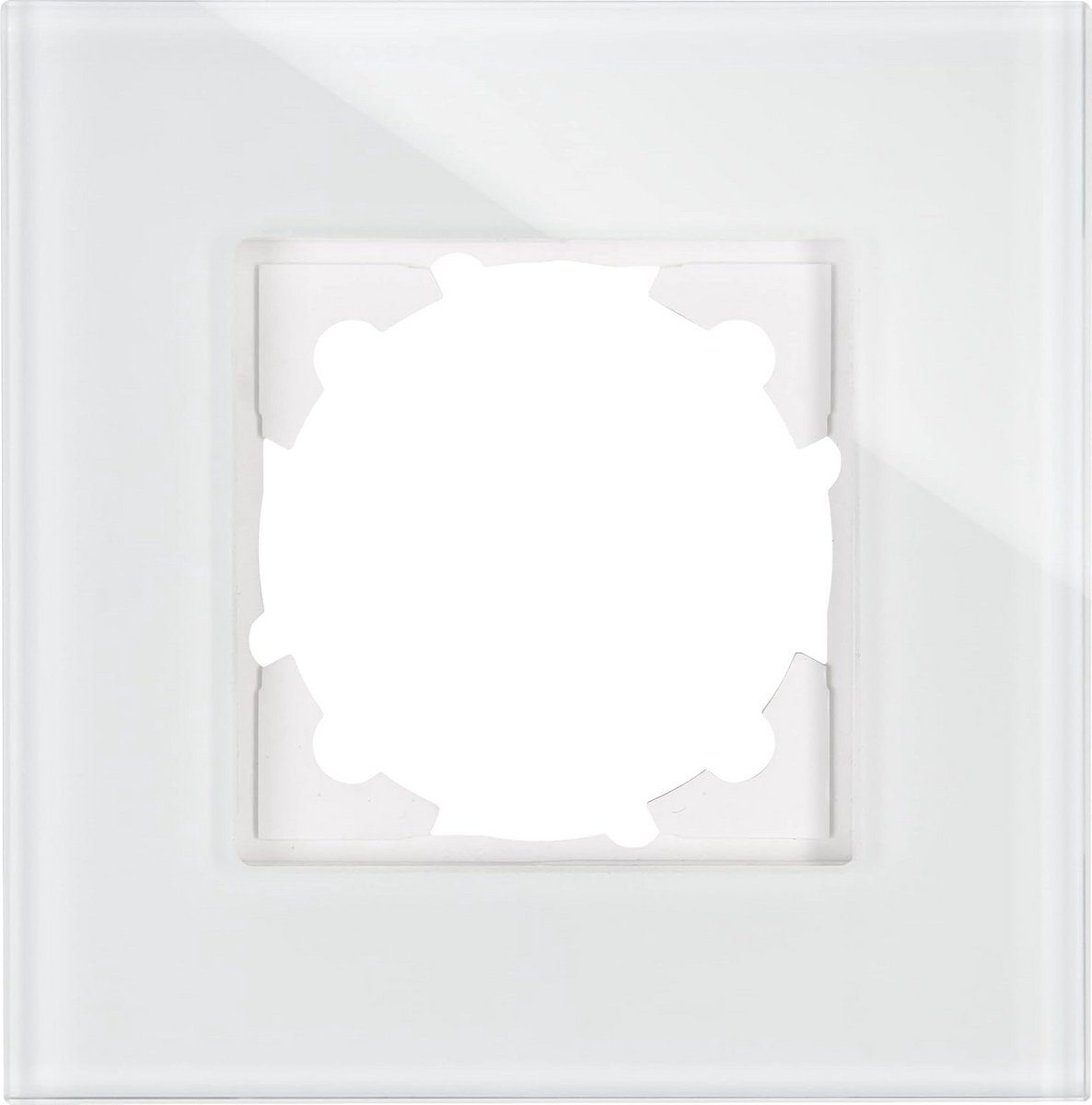 Enkelwandig Montageframe van Echt Glas Wit