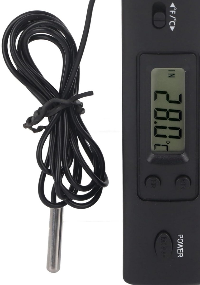 Digitale LCD Temperatuurmeter met Snoer voor Binnen en Buiten, Koelkast en Vriezer