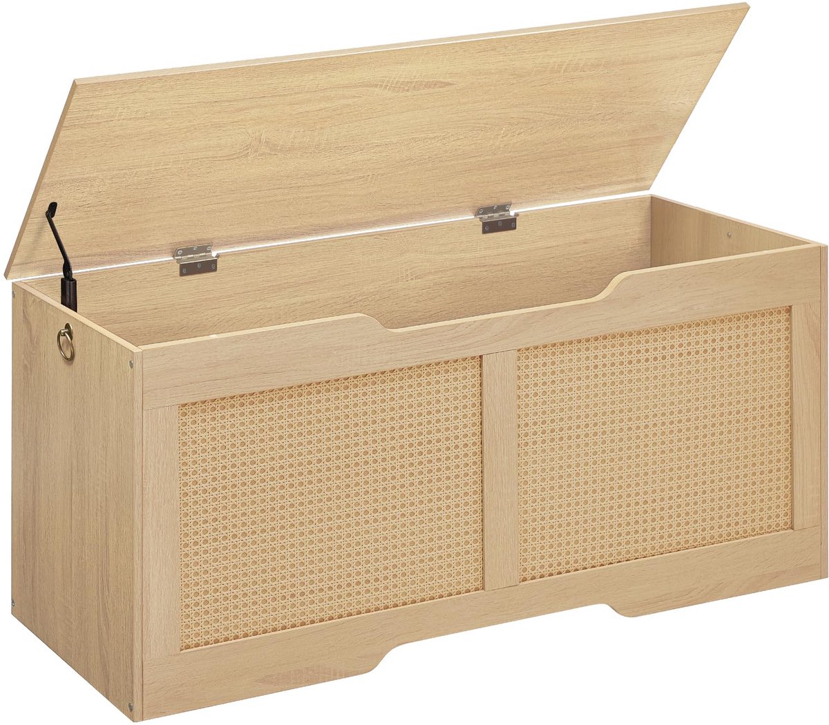 Unyqoos® Rotan speelgoedkist met veiligheidsscharnieren en ruime opbergruimte