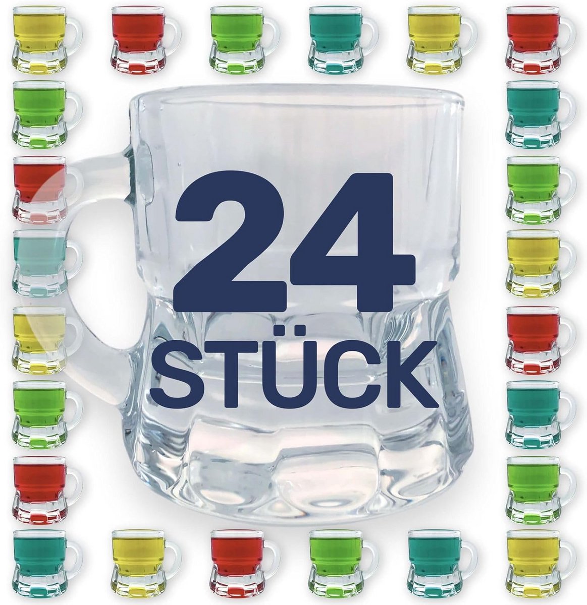 Set Borrelglazen met Handvat 2cl - Robuust en Vaatwasmachinebestendig - 12, 24 of 48 Stuks