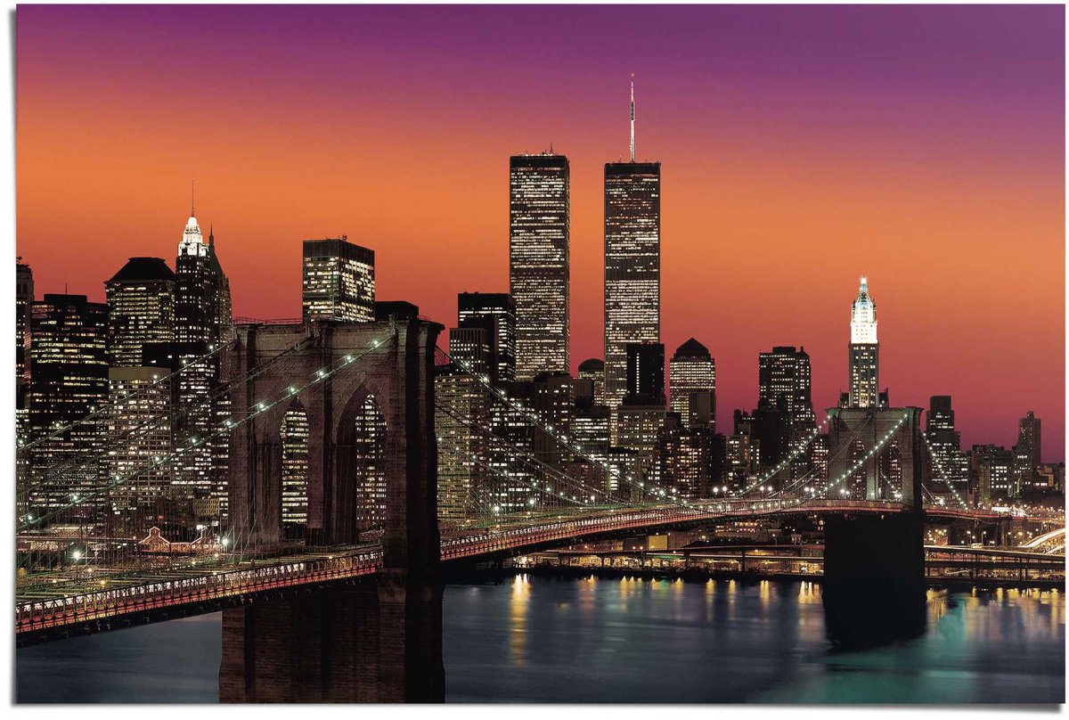 Poster New York Brooklyn Bridge - 61 x 91,5 - Papier - REINDERS