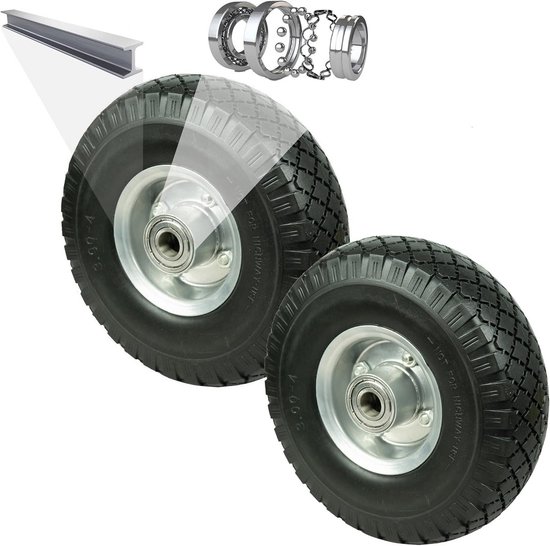 Veto 2x PU-Sackkarrenrad 260 Mm – Pannensicher, Tragkraft 130 Kg, Mit Kugellager & Geschraubter Metallfelge