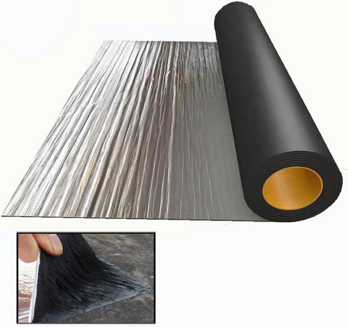 Waterdicht Tape - Bitumen Afdichting - Lekkages Repareren - Aluminium Folie - 1m x 8m - Zilver