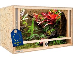 Houten Terrarium 100x50x50 cm met Frontventilatie en Hygrometer voor Reptielen