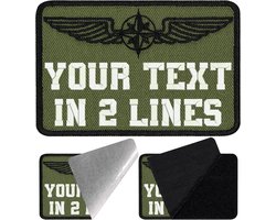 Gepersonaliseerde Naam Patch met Klittenband - Bedrukbaar voor Uniform en Kleding - 75x50mm