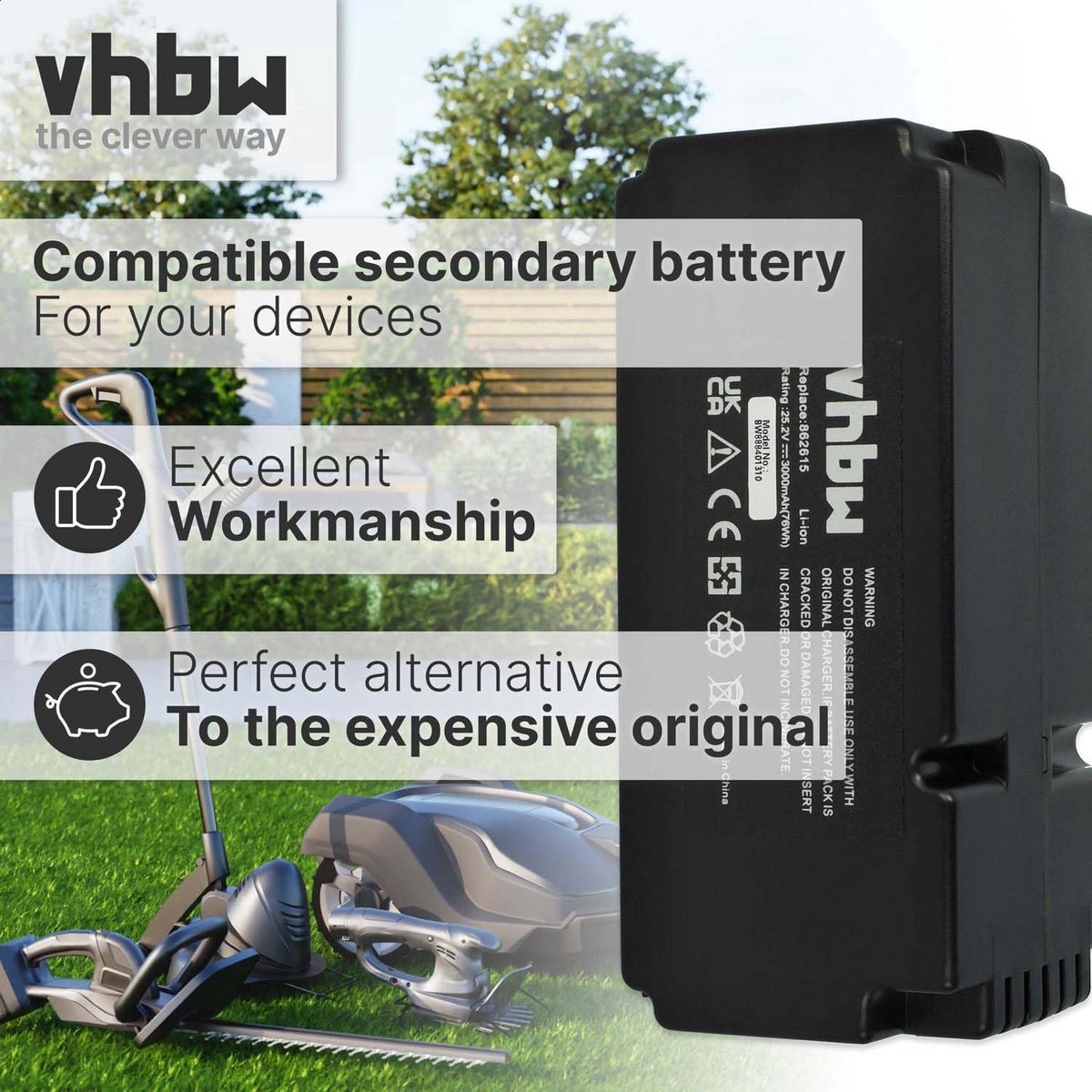 Hoogwaardige Vervangende Accu voor Robotmaaier Tuinmaaier - afbeelding 3