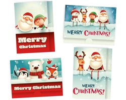 Kerstgeldbuidels voor Cadeaubonnen en Contant Geld - Set van 8 Unieke Ontwerpen