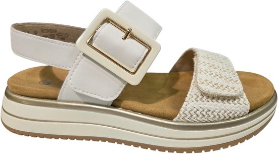 Remonte D1J53-81 Sandalen Wit Leer Dames - Wit/Goud - 39
