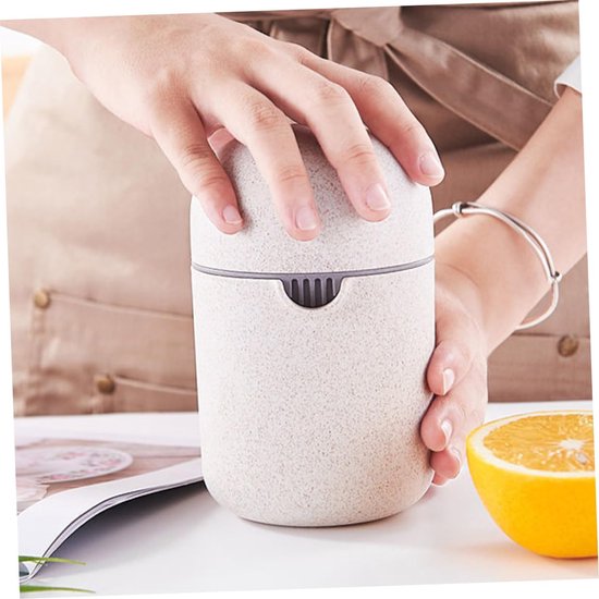 Sapcentrifuge - Citroenpers - Handmatige citruspers - 9,3 x 13,3 cm - Draagbaar - Herbruikbaar - Twee gebruiksstanden - Fruitpers - Handmatig persen - Keukengadget - Tarwe van Merkloos — afbeelding 5