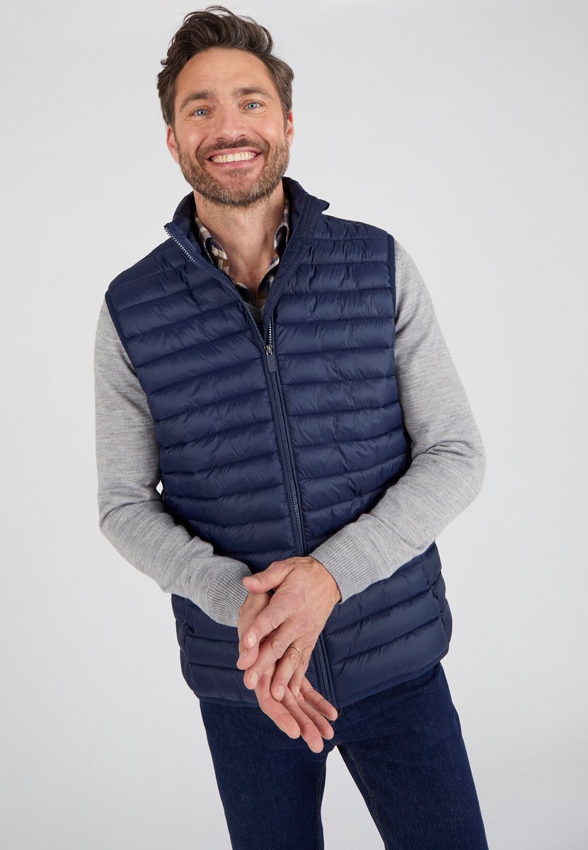 Damart Thermolactyl gewatteerd mouwloze bodywarmer Mannen – 94-101 Blauw