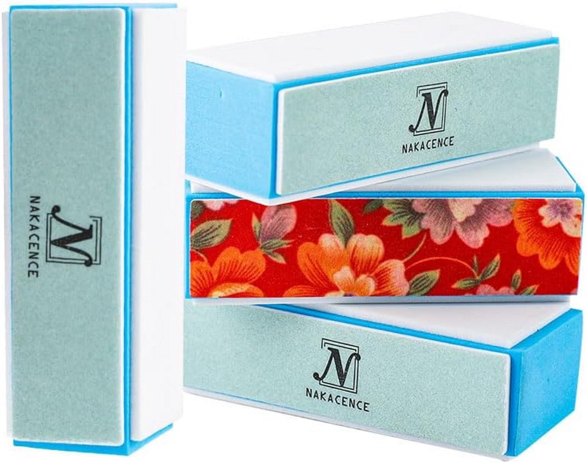 Nagelbufferblok 4-weg Naglverzoringsset voor Natuurlijke Glans - 3 Stuks