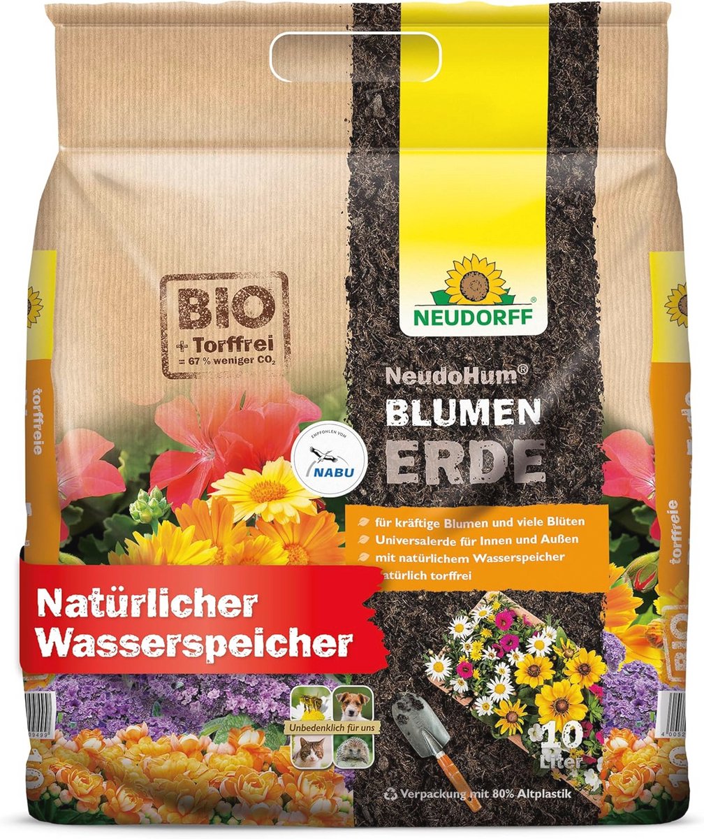 Biologische Bloemenaarde voor Binnen en Buiten - Turfvrij, 10 Liter