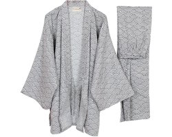 Japanse Mannen Kimono Jinbei Thuiskleding Katoen Pyjama Comfortabel