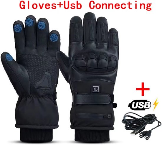 Verwarmde Tactische Motorhandschoenen voor Heren – Winterhandschoenen- USB, Elektrische Handschoenen, Fiets- en Motorrijhandschoenen, Outdoor, Fietsen, Auto, Motor Accessoires & Winter Fietsbenodigdheden