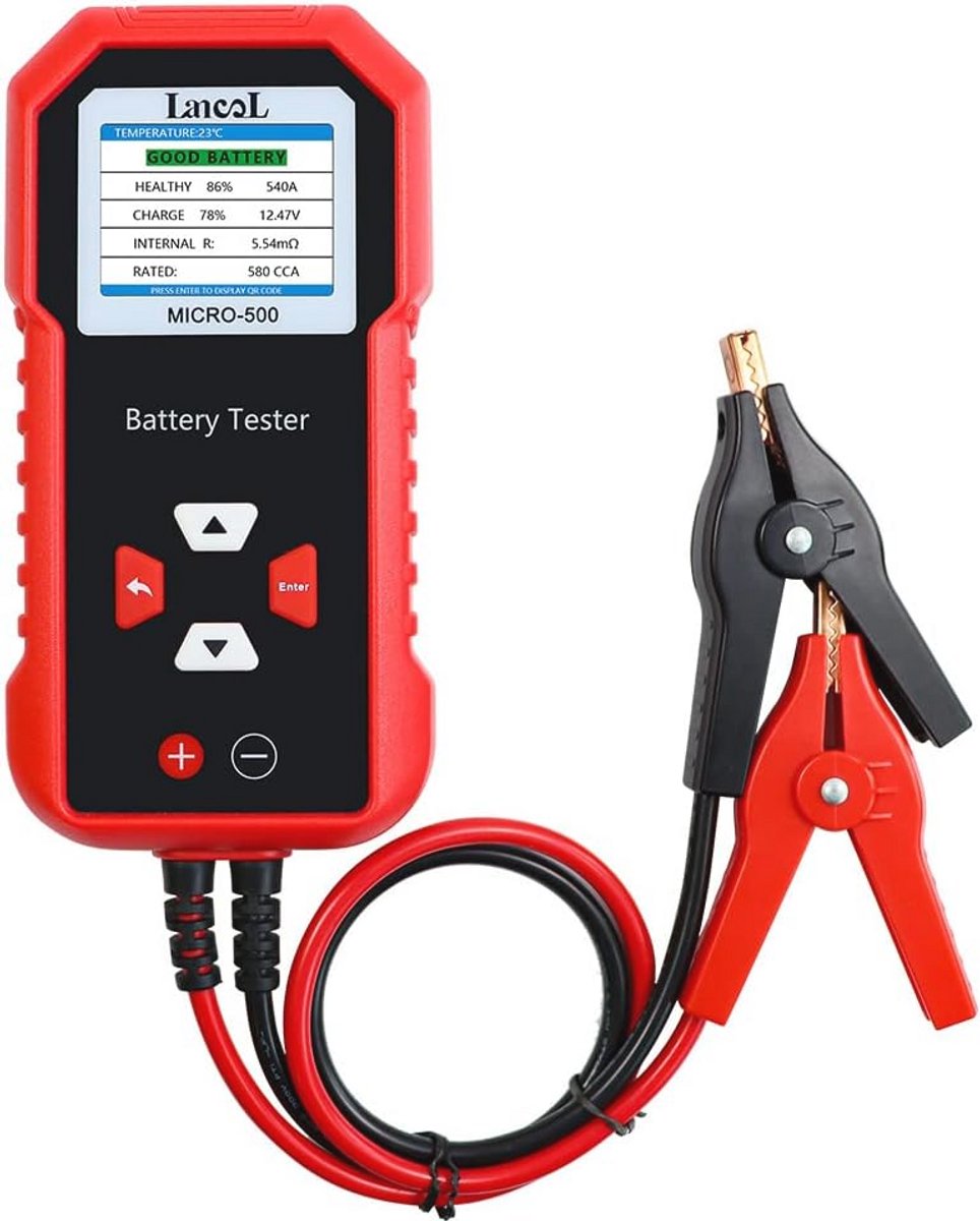 Digitale 12V Autobatterij Tester en Accu Analysator met Kleuren LCD-scherm