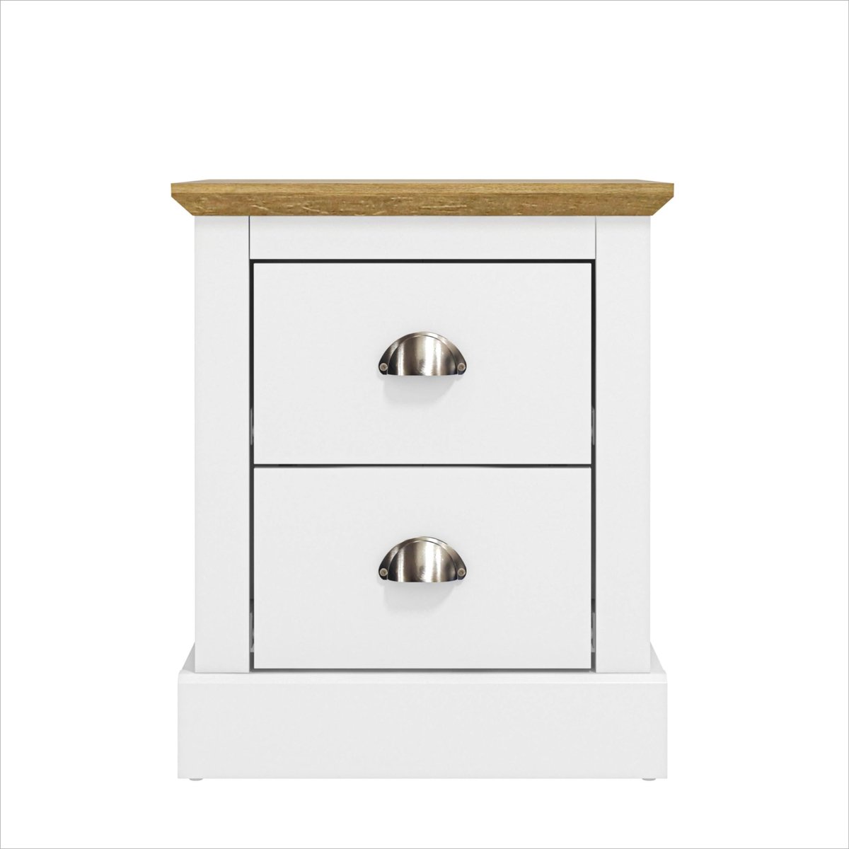 Unyqoos Stijlvolle en compacte nachtkast met lades voor moderne slaapkamers Wit