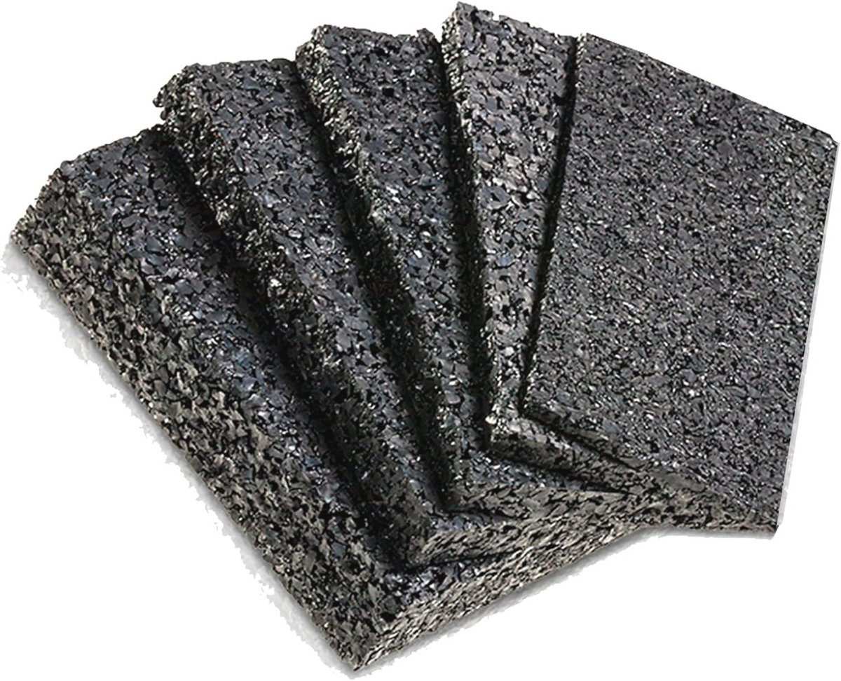 Terrasplanken en Rubber Granulaat Pads 100 x 50 mm - Keuze in Dikte en Aantal