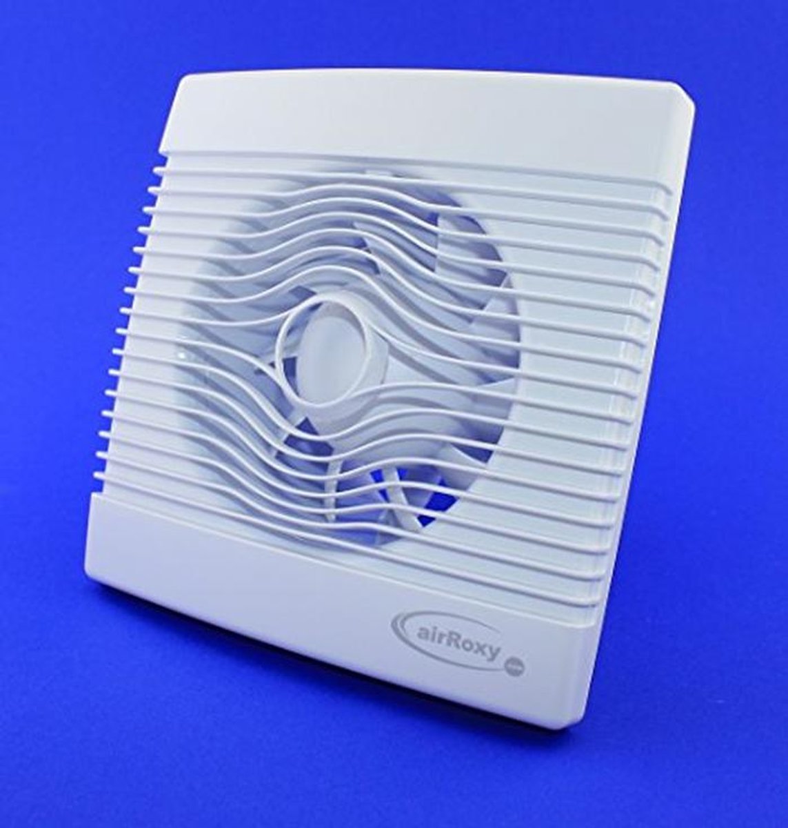 Premium badkamerventilator met timer/naloop, witte voorkant, diameter 100 mm, 10 cm, wandventilator, inbouwventilator, badkamer, keuken