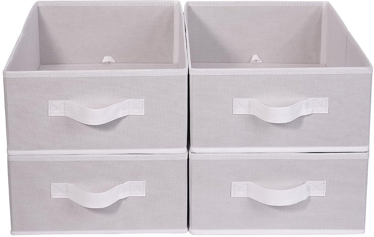 Ibenzoa® Set van 4 opvouwbare opbergdozen voor kleding en accessoires