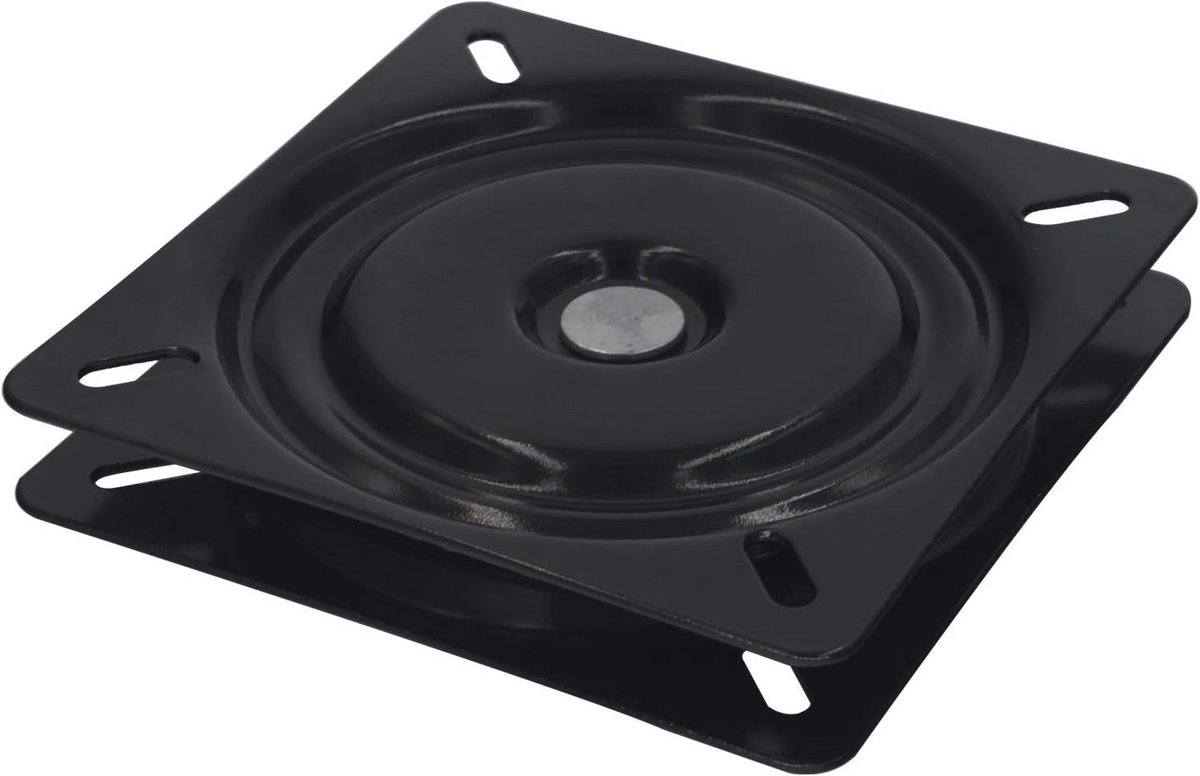 Zwarte Draaibare Barkruk met 7 Inch Zitting en Draaiplateau