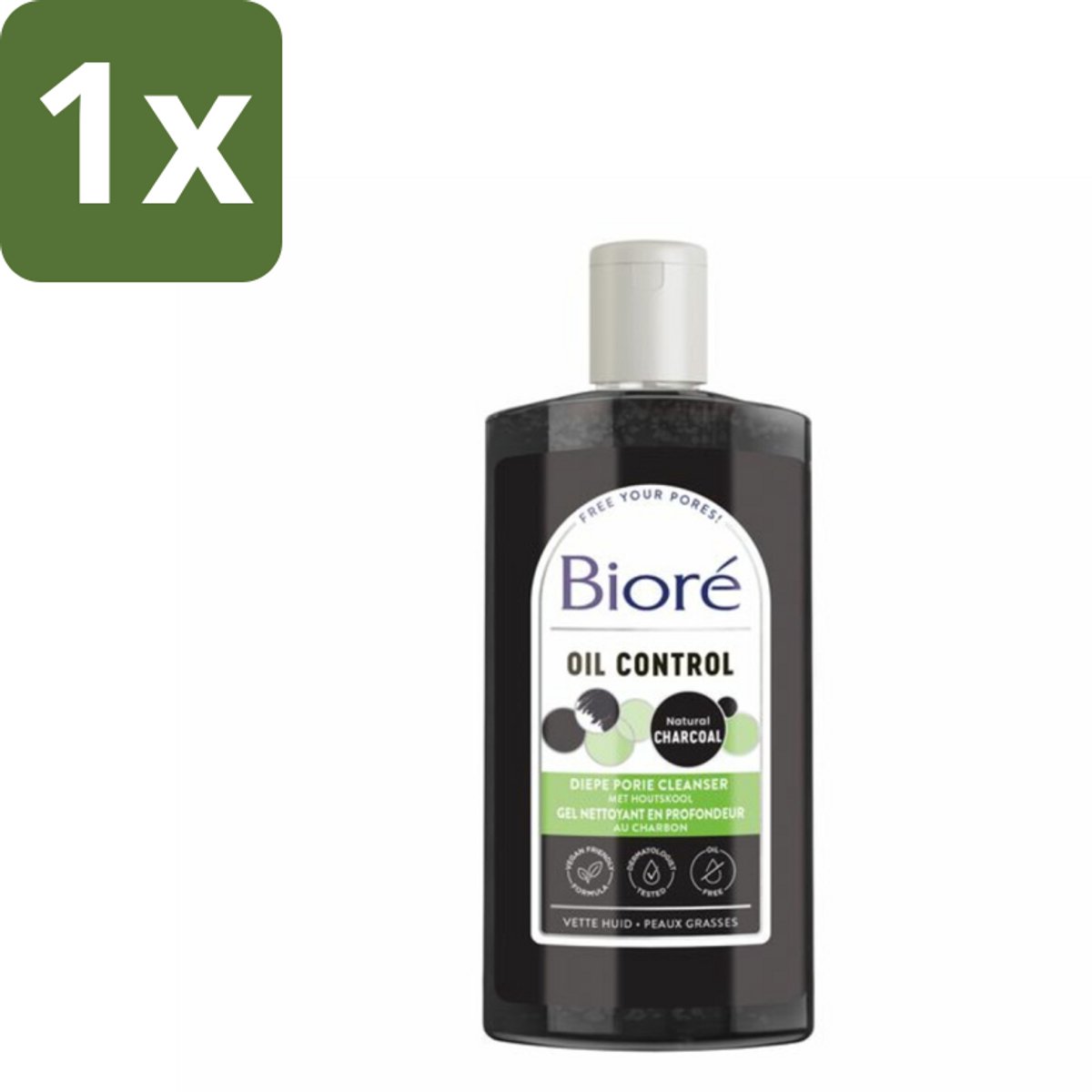 Bioré – Houtskool Reinigingsgel – Gezichtsreiniger – 200 ml - 1 stuk