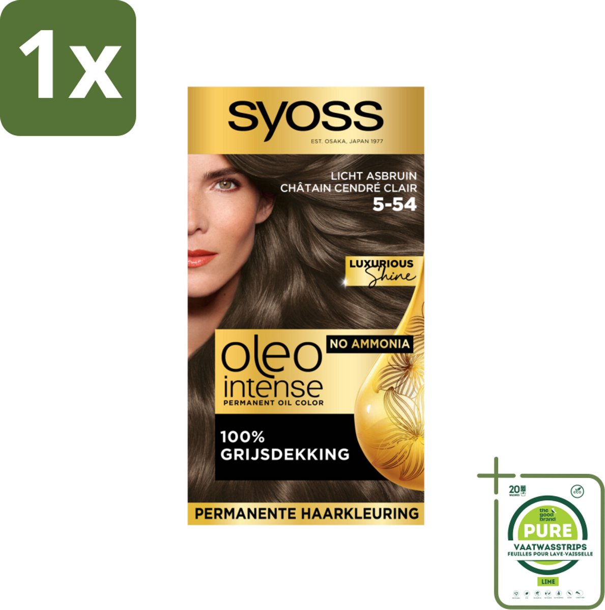 Syoss Oleo Intense - Haarverf - 5-54 - Licht Asbruin - 115ml