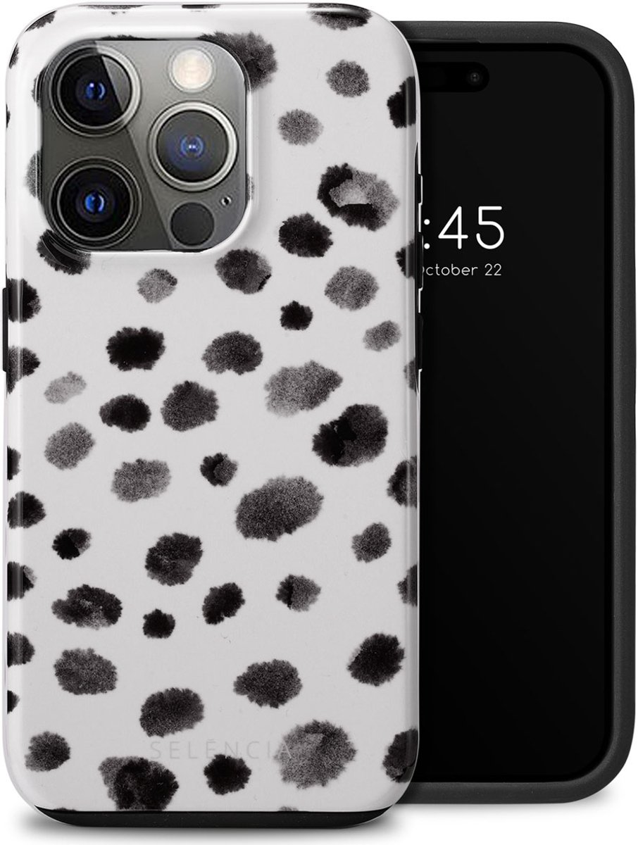 Selencia Hoesje - Geschikt voor Apple iPhone 15 Pro - Backcover - Trendy Leopard